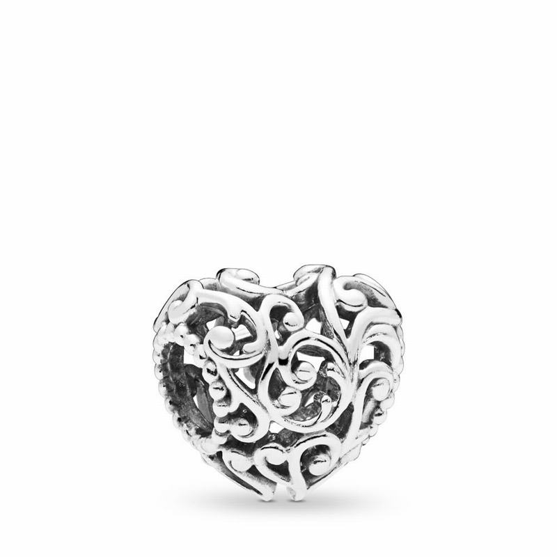 Pandora Regal Heart Charm Online NZ, Sterling Silver (538974-DBL)